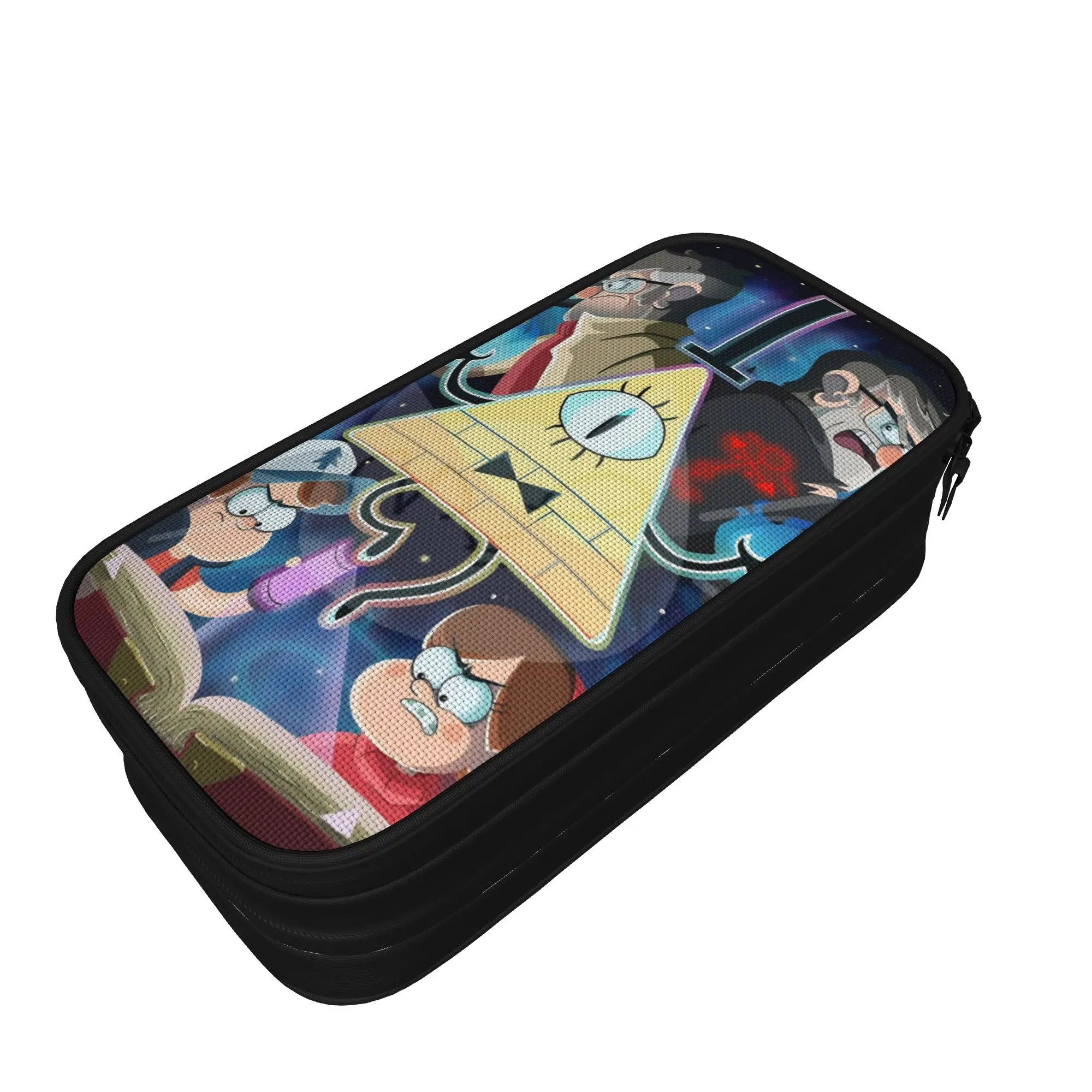 Large-capacity Pencil Case G-Gravity Falls School Accessories  Double Layer Pencil Box Girl Makeup Bags Gift