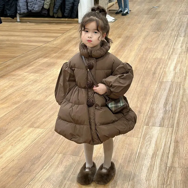 

Parkas Childrens Clothing New Girls Cotton Coat Winter Clothing Fashionable and Thick Warm Jacket Korean Styles 2025