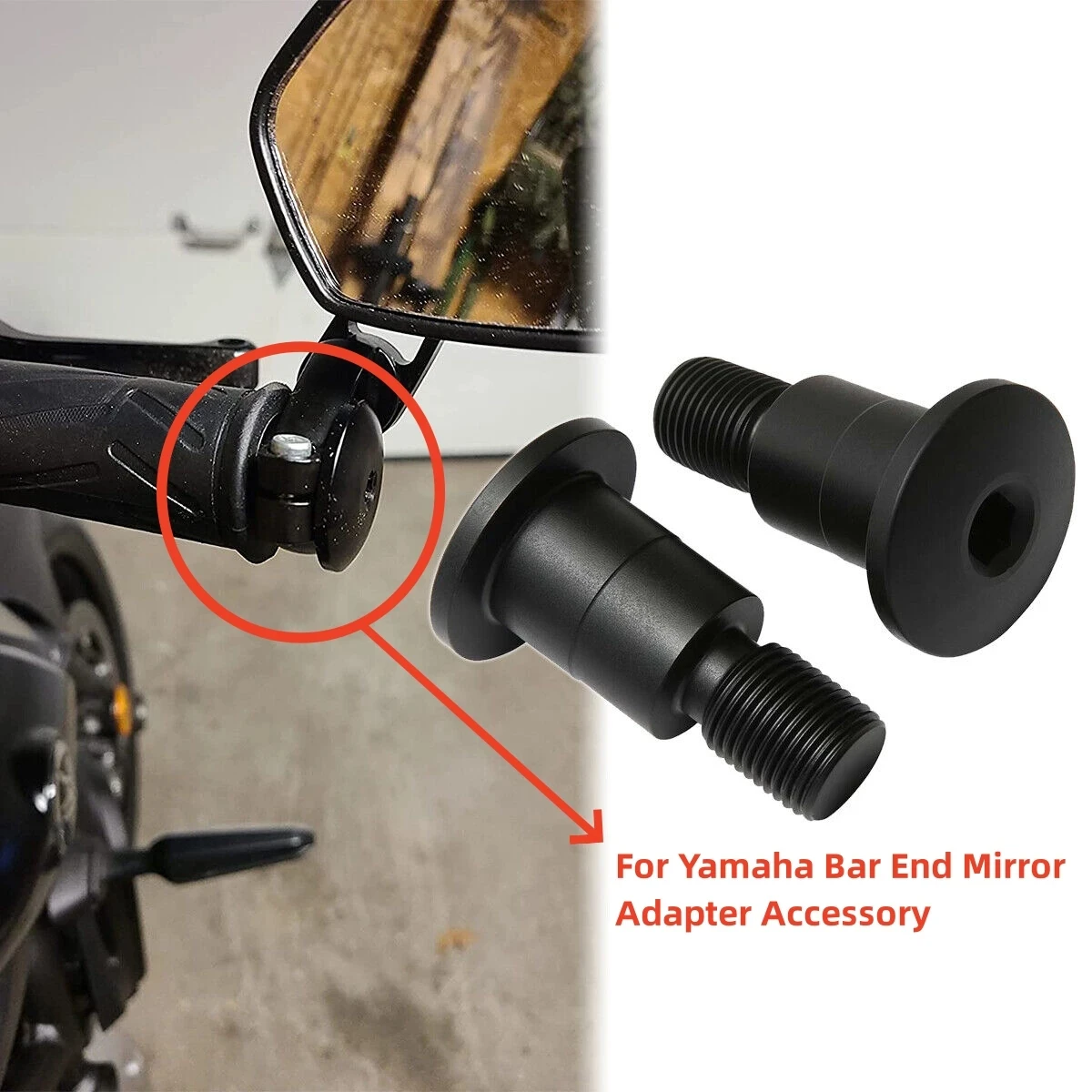 Motorcycle BarEnd Mirror Adapter Accessory For Yamaha MT125 MT07 MT09 MT10 MT01 XSR700 XSR900 FZ6 FZ07 FZ09