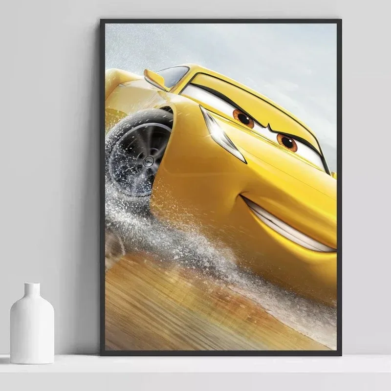 Catoon Cars Lightning McQueen Anime Poster Disney Cars Love Canvas Painting Abstract Prints Wall Art Pictures Home Decor