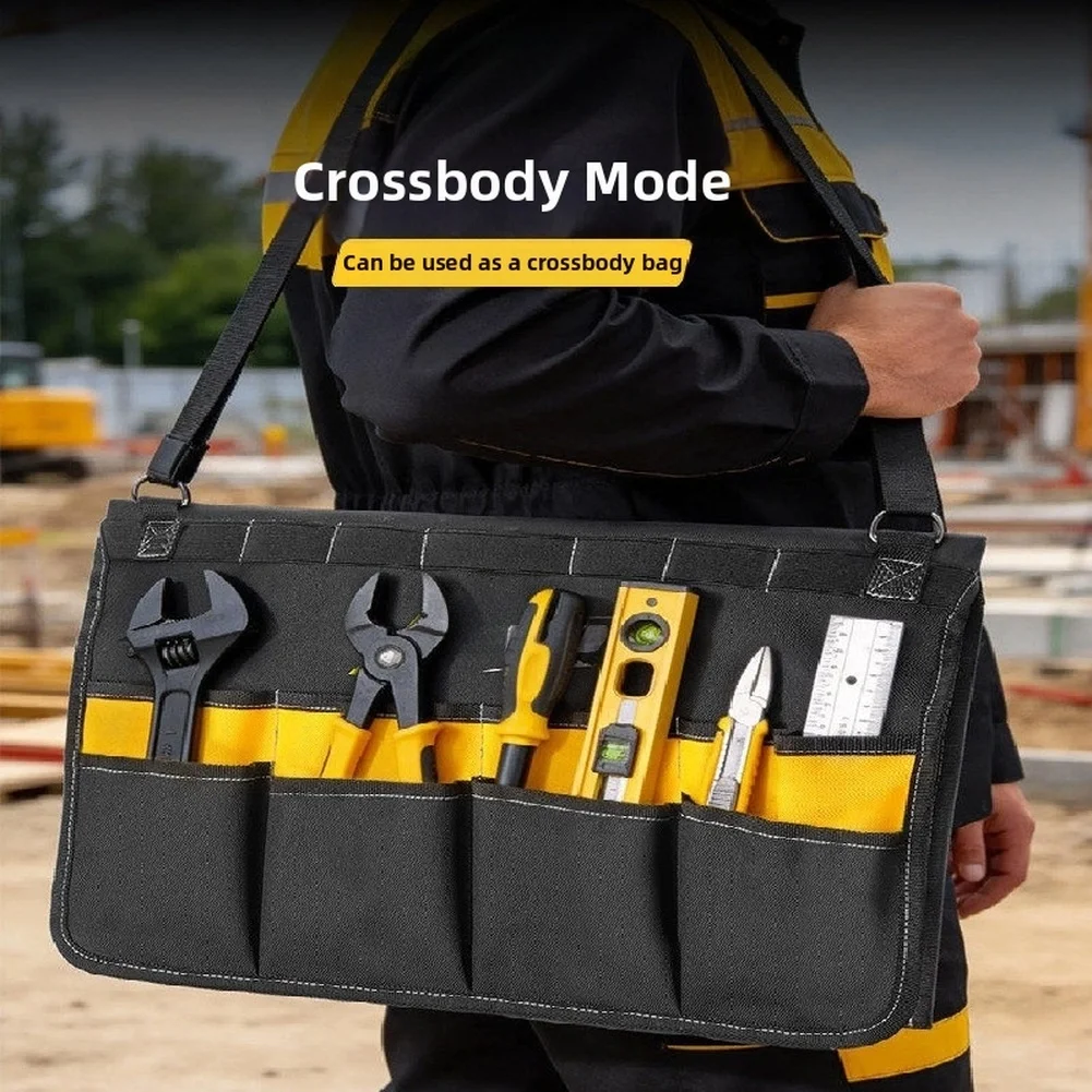 

Multifunctional 600D Oxford Tool Bag With Shoulder Strap For Electrician Repair And Outdoor Cleaning Portable Storage Organizer