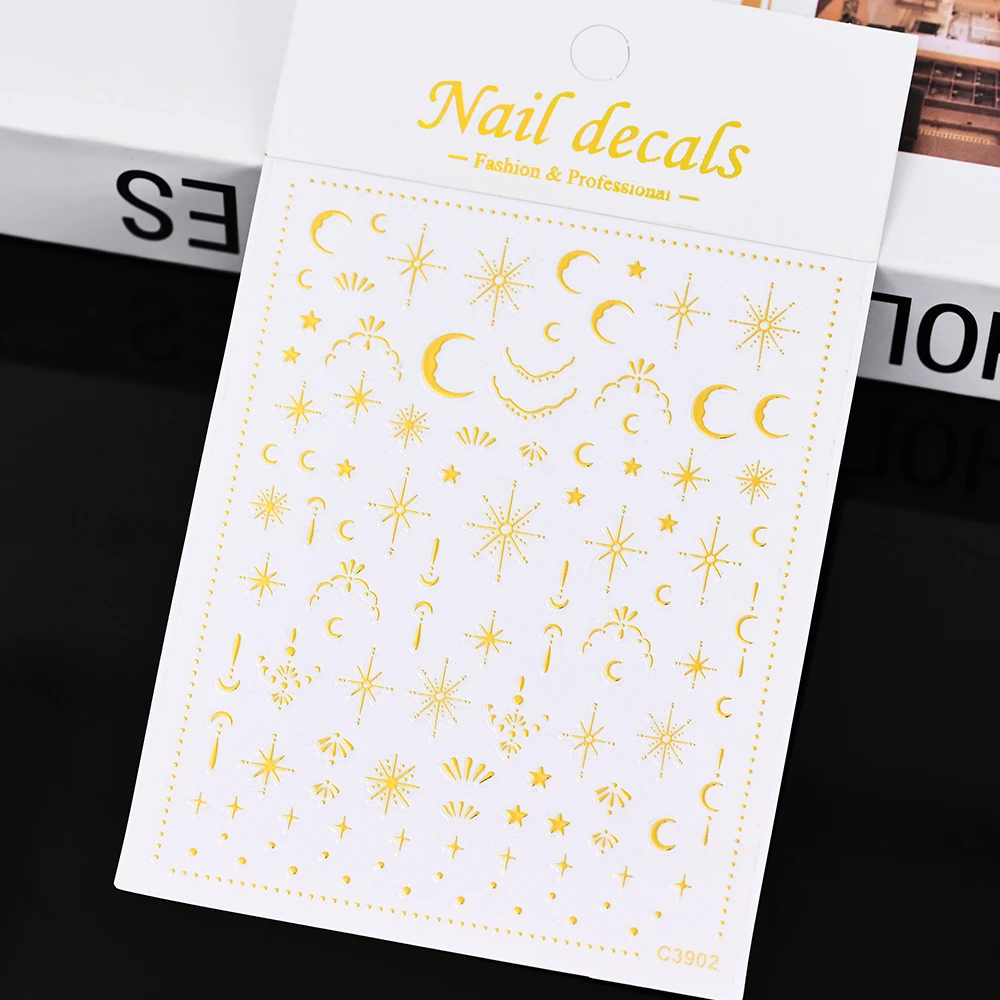 ملصقات أظافر ثلاثية الأبعاد بت - مراجعة Nail Art Gold وسعره