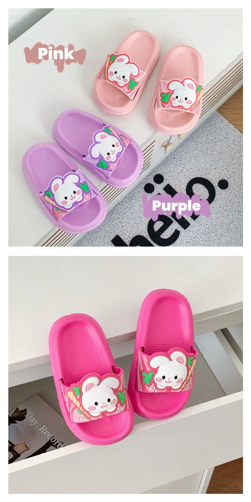 Kinder-Gummisandalen, Kinder-Hausschuhe, Mädchen-Sandalen, Sommer-Cartoon-Indoor-Sandalen, rutschfeste Sandalen mit weicher Sohle, Outdoor-Flip-Flops, Hausschuhe. – Detail 11