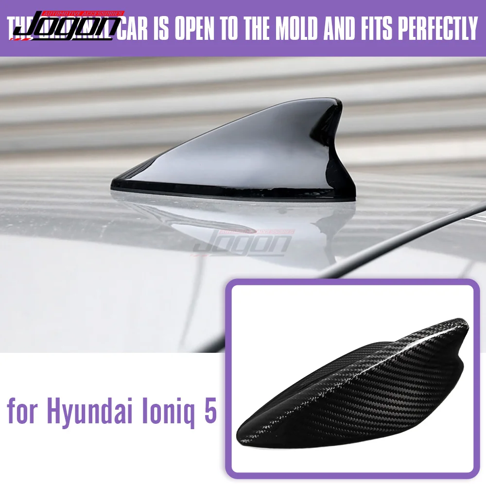 Car Accessories Shark Fin Roof Radio Aerial Antenna Cover For Hyundai Ioniq 5 NE 5 N 2022-2025 Real Carbon Fiber Exterior Trim