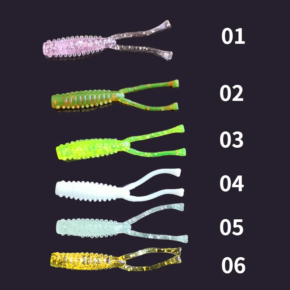 MUKUN 20PCS Mini Ajing Weiche Angeln Köder 0,4g/40mm Weichen Wurm Jigging Wobbler Künstliche Angeln Zubehör – Detail 7