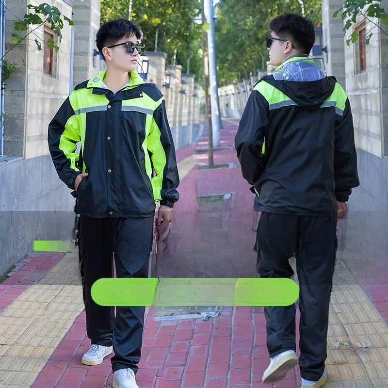 

Комплект дождевиков для езды на мотоцикле для взрослых: модный, съемный, полностью водонепроницаемый костюм для активного отдыха на природе для мужчин и женщин