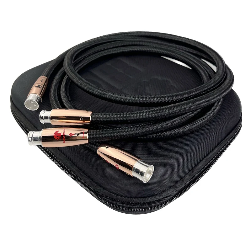 Pair Black Beauty XLR Balanced Cable Cable PSC+ HiFi Audio Line with Silver Plated Red Copper Plug