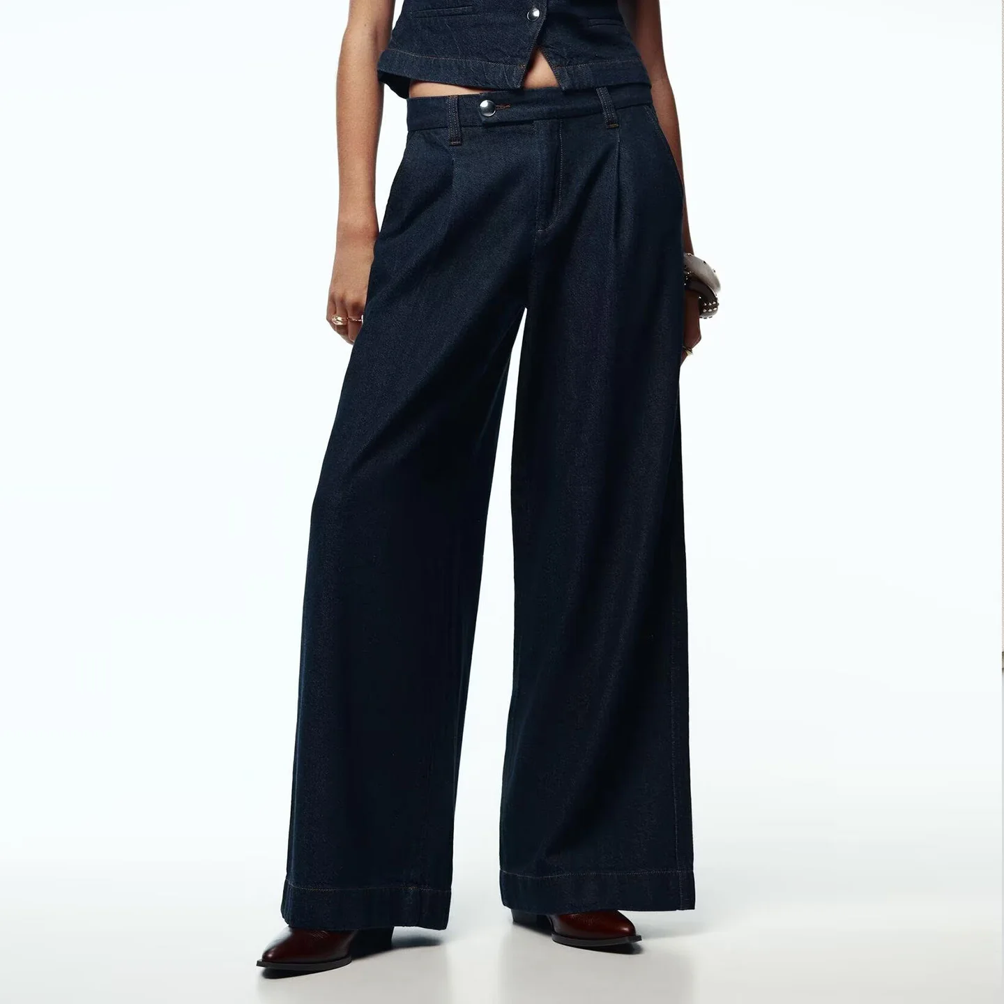 Slim Fit Denim Vest 2025 Autumn New Women's Sle Z 3777225 Jeans 3777223 Casual High Waist mid Stretch Chinese Production