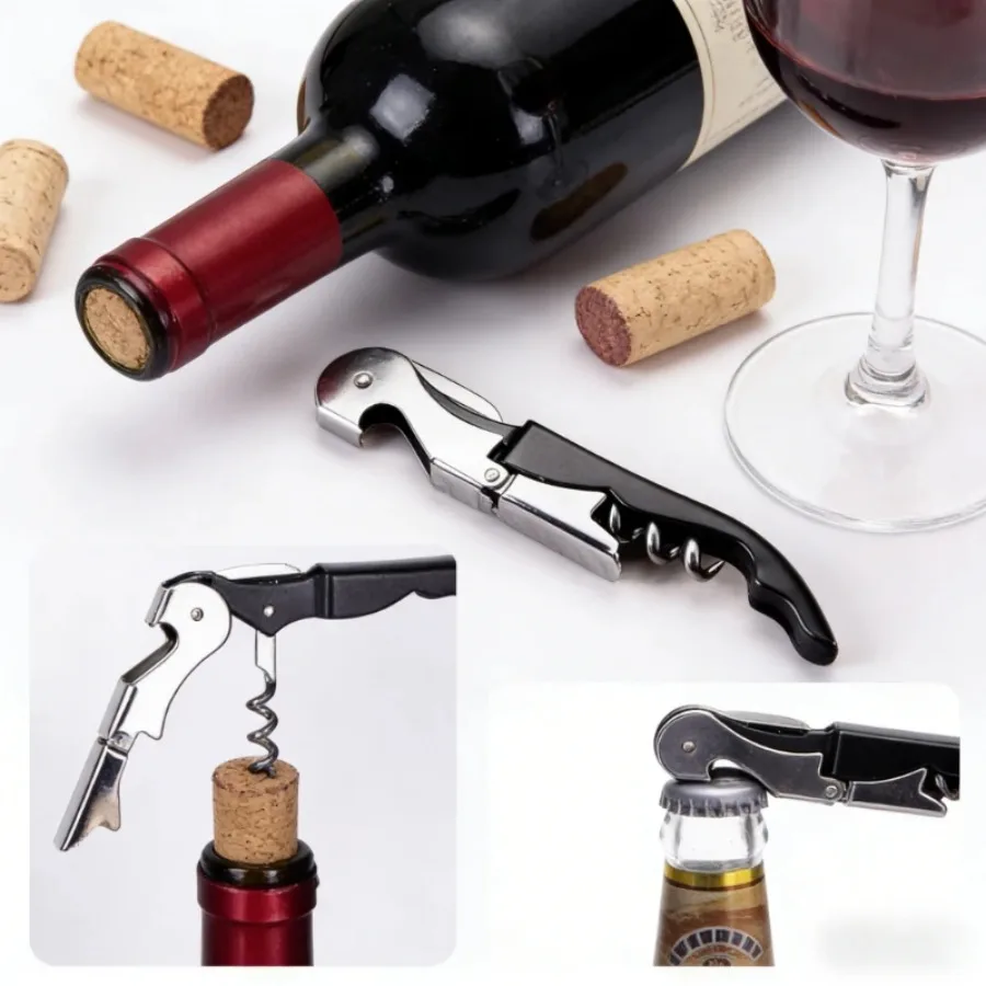 Portable Multifunctional Wine Opener, Compact Corkscrew with Bottle Cap Remover for Travel & Outdoor Use - Image 5