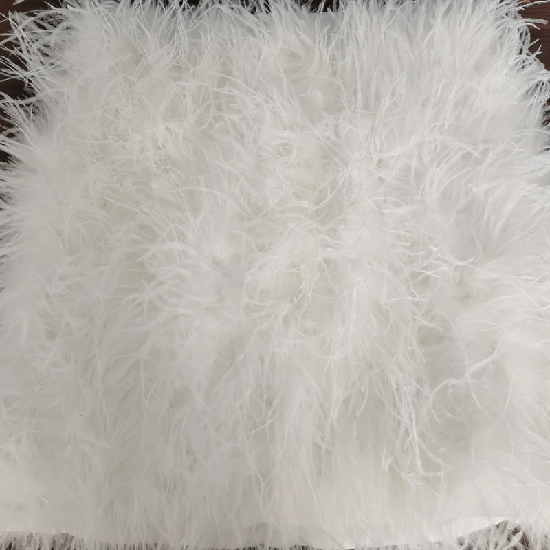 Neuestes Design, stilvolles 100 % Straußenhaar, Ärmellänge 55 cm, mehrfarbig, maßgeschneidert, für Mode, Club und Party, Bankett, vielseitig – Detail 24
