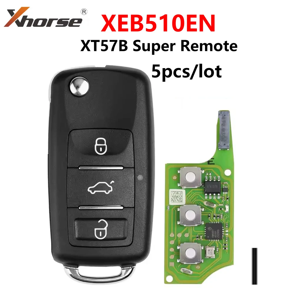 

5 шт./лот Xhorse XEB510EN VVDI супер дистанционный ключ для Volkswagen B5 Type Super Remote с суперчипом XT27B