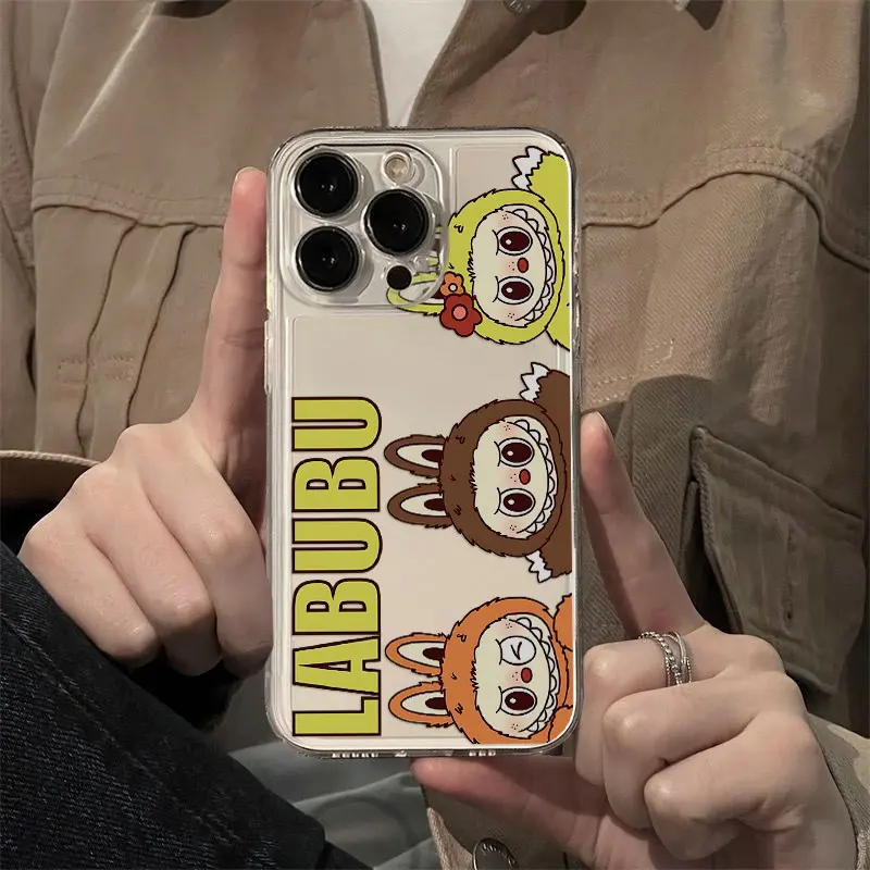 Cute cartoon Labubu Phone Case For Samsung S25 S24 S23 S22 S21 S20 S10 FE Note 20 10 Plus Ultra 5G Clear Soft TPU Cover image 5