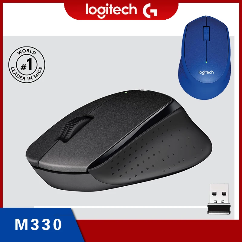 Original Logitech M330 Wireless Mouse Silent Mouse 1000DPI Silent Optical Mouse 2.4GHz With USB Receiver Mice for Office Home PC