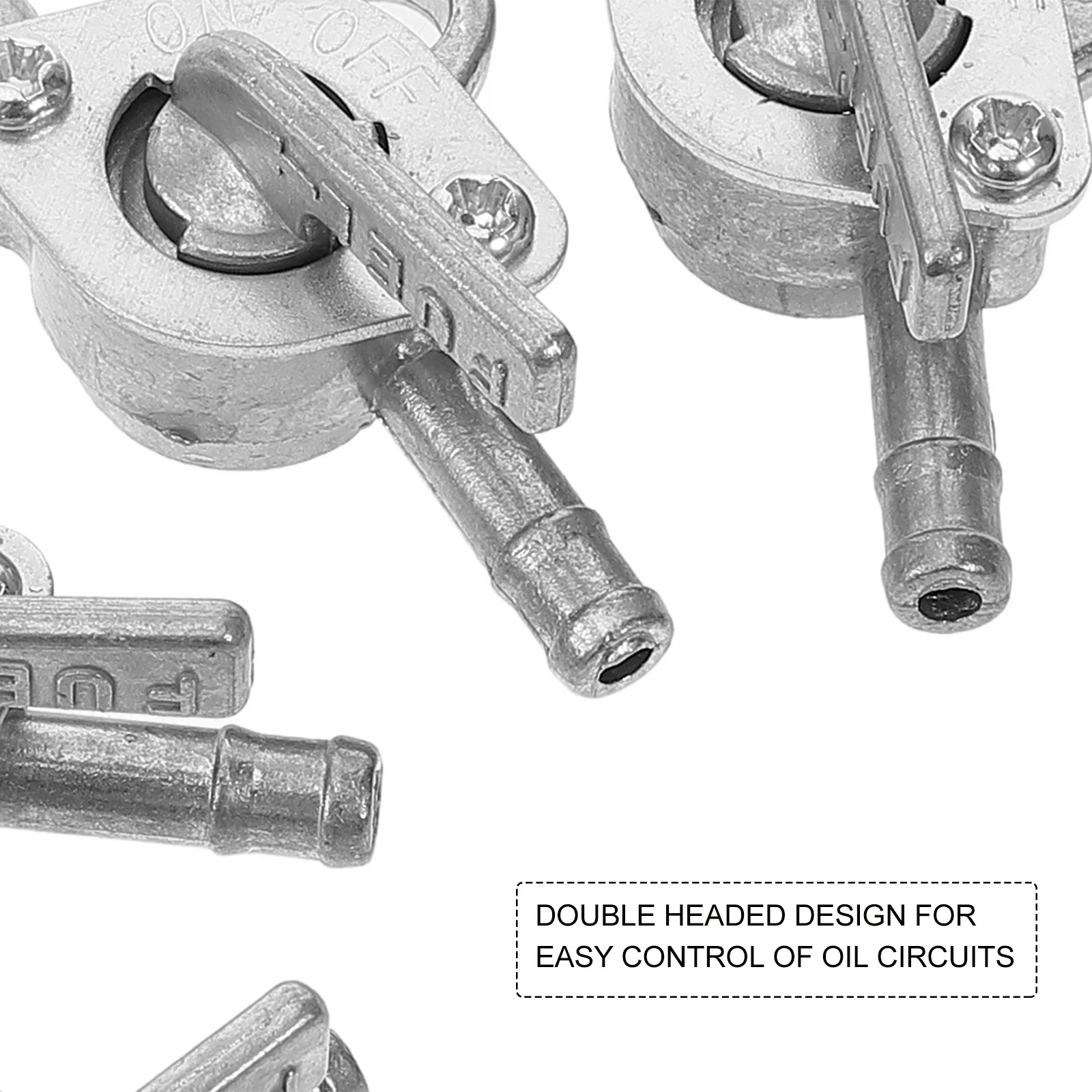 

5pcs Oil Tank Switch Dual Head Fuel Valve For Motorcycle Atv Dirt Bike Inline Fuel Shut Off Valve Replacement Petcock Engine