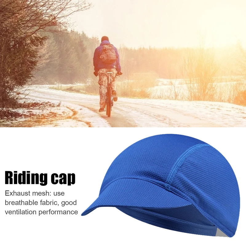 Men Outdoor Quick-Drying Bicycle Riding Cap Mesh Fabrics Breathable Solid Color Cycling Hat Women Portable Dustproof Sports Hat