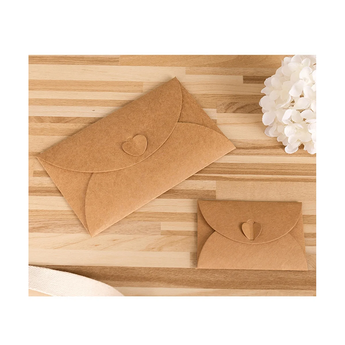 

100Pcs Kraft Mini Envelopes Brown Kraft Envelopes for Gift Cards and Business Cards 17.5X11cm