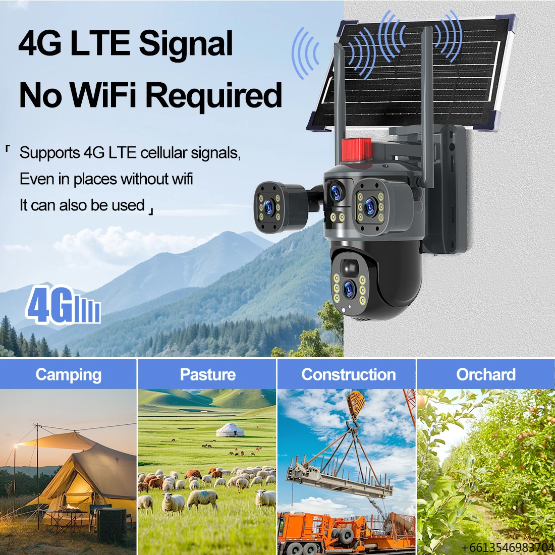 Low Power Solar Panel 12MP V380 10x Optical Zoom CCTV Security Wireless WiFi Solar 4G Sim Card Camera Surveillance Camera