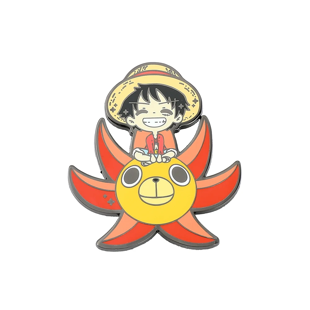Anime One Piece Monkey·D·Luffy Lapel Pins Backpack Jeans Enamel Brooch Fashion Jewelry Gifts Nami Nico Robin Cartoon Badges