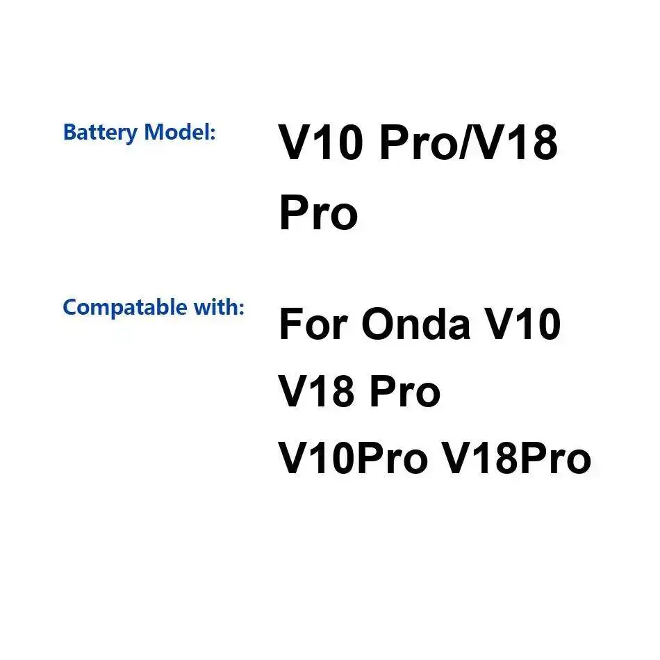Tablet Battery For Onda V10 V18 Pro Fast Charging