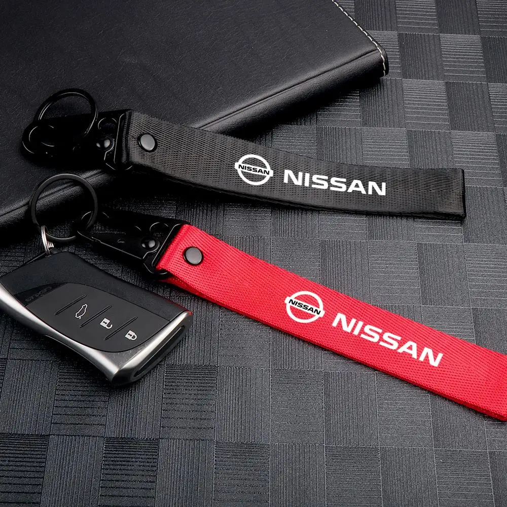 Car Badges Keychain Strap Key Chain Rings Keyring Lanyard For Nissan Nismo Qashqai J11J10 Leaf XTrail March Tiida Patrol Skyline