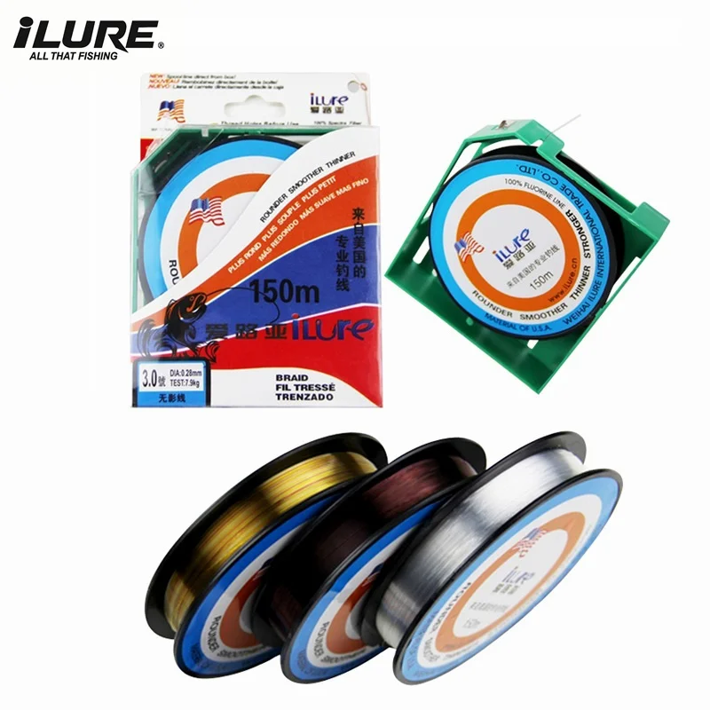 Fishing Line 150M Fluorocarbon Rope Wire Carbon Fiber Leader Saltwater Fly Line Super Strong Monofilament Carp Line Sea Tackle