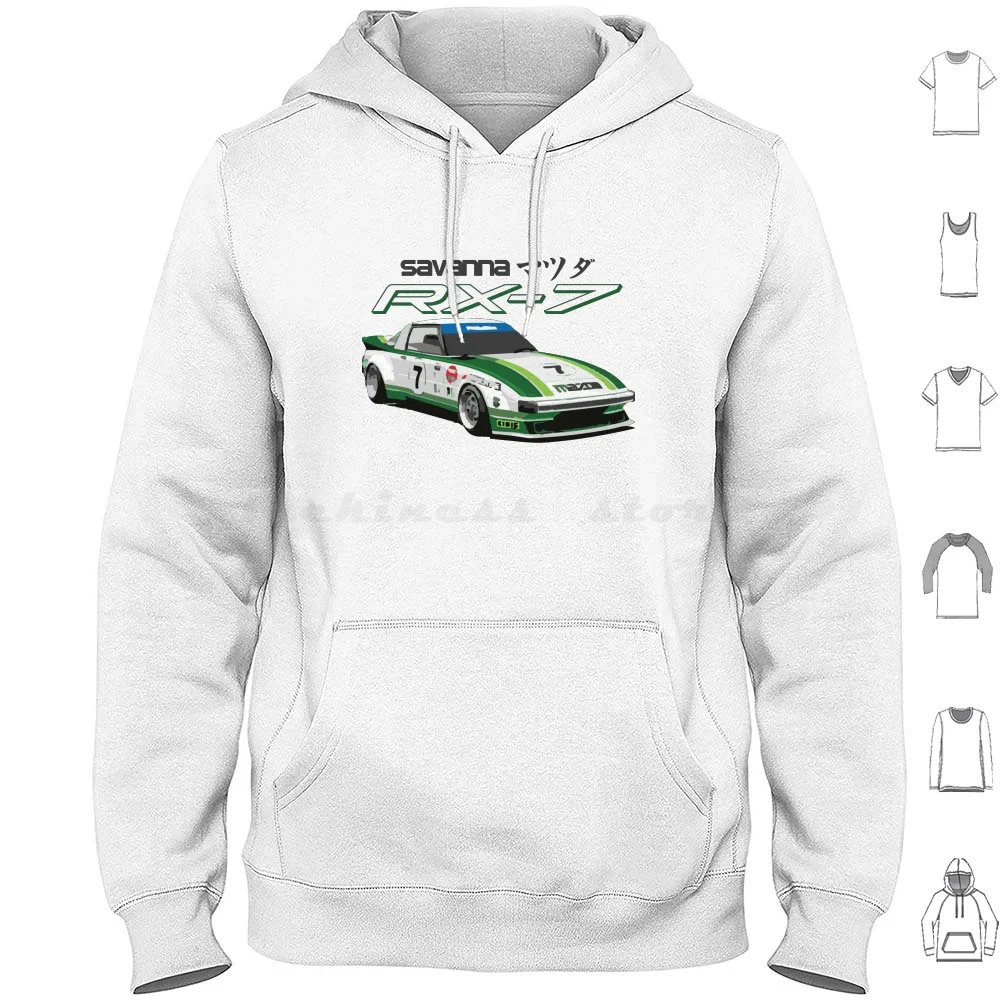 

1979 Mazda Rx-7 Savanna Imsa Gtu Race Car Hoodie Cotton Long Sleeve Rotary Wankel Imsa Rotary Engine Engineering Jdm Rx 7 Race