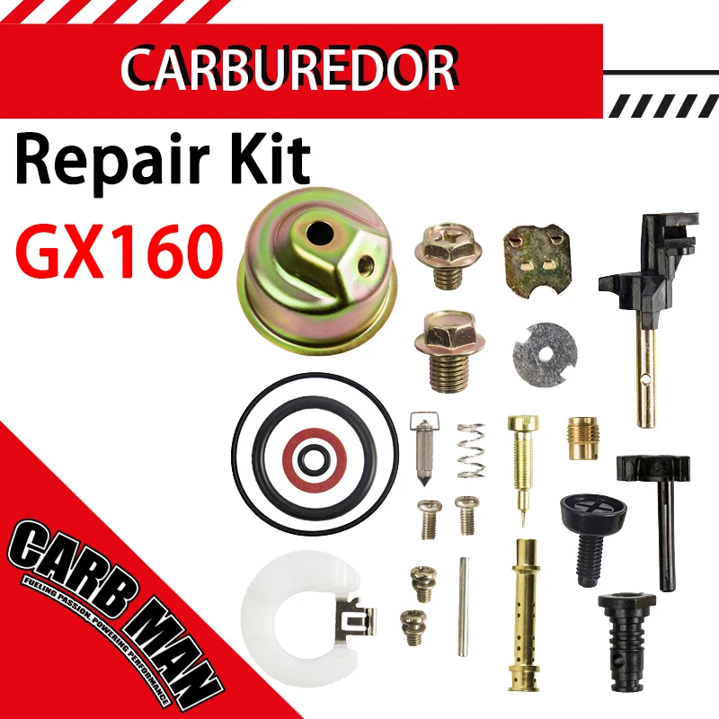 1 Set Lawn Mower Carburetor Repair Kit Replacement With Needle Bowl Float Gasket Seal Pin For Honda GX120 GX160 GX200 Engine