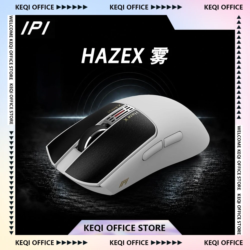 IPI HAZEX Fog Gaming Mouse Tri-mode Lightweight Small-sized Mice PAW3395 Sensor 52000 DPI Button Vibration Feedback TMR Mouse