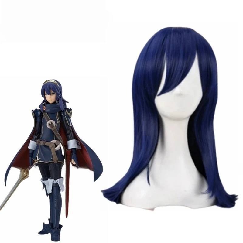 Fire Emblem Awakening Perücke Lucina Blau gemischt langes gerades Cosplay Haar Halloween Rollenspiel