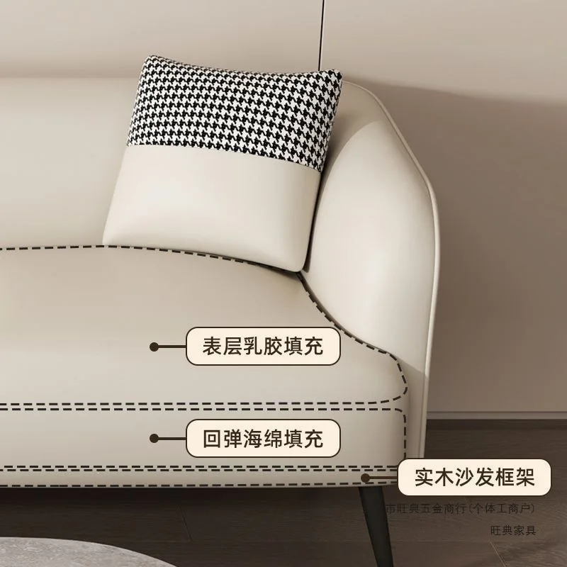 Small apartment living room Nordic double two three living room rental apartment simple Internet celebrity cat scratching sofa