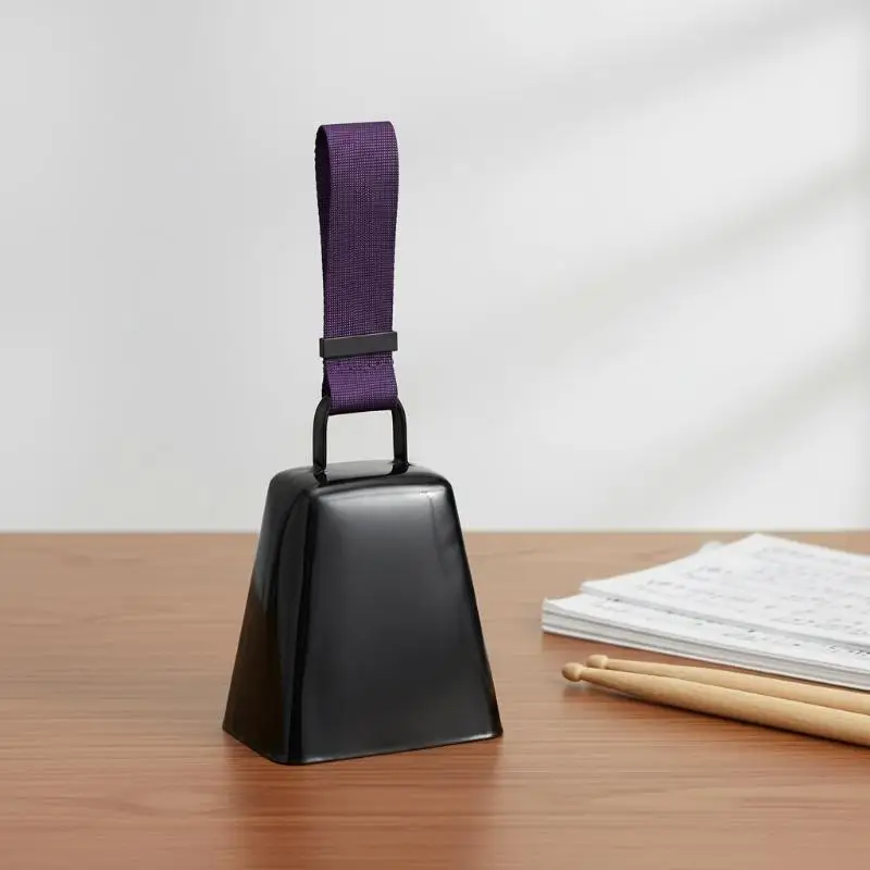 Efficient Sound Iron Cowbell with Wrist Rope Perfect for Sports Events and Celebrations