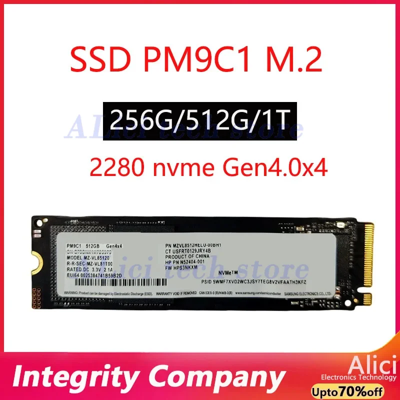

Оригинальный твердотельный накопитель Samsung PM9C1/PM9C1a 512G 256g 1T M.2 pcie 4,0, твердотельный накопитель для настольного ноутбука