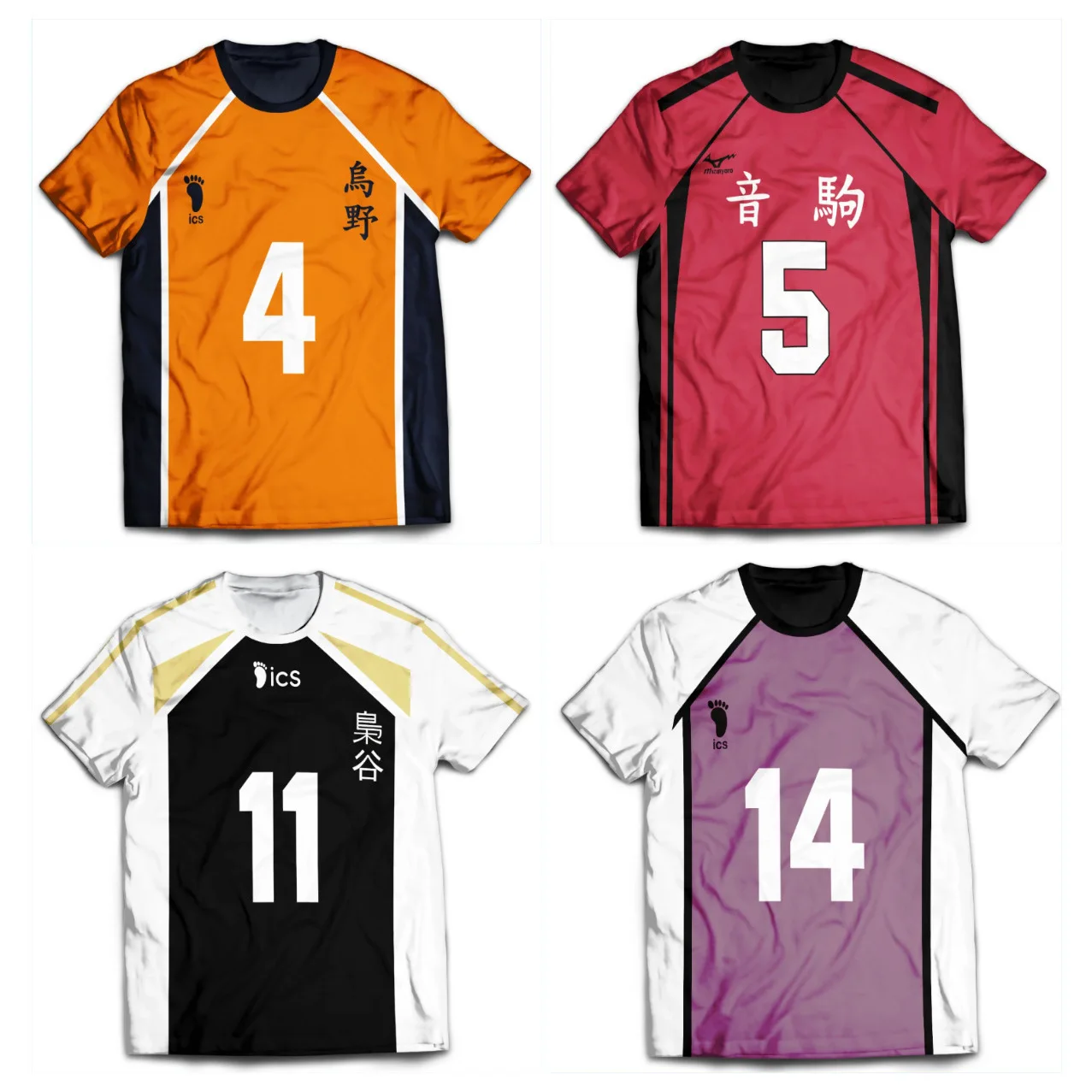 Haikyuu Junior Anime T-shirts Volleyball Cosplay Boys 3D Printed Karasuno Koukou High School Mens