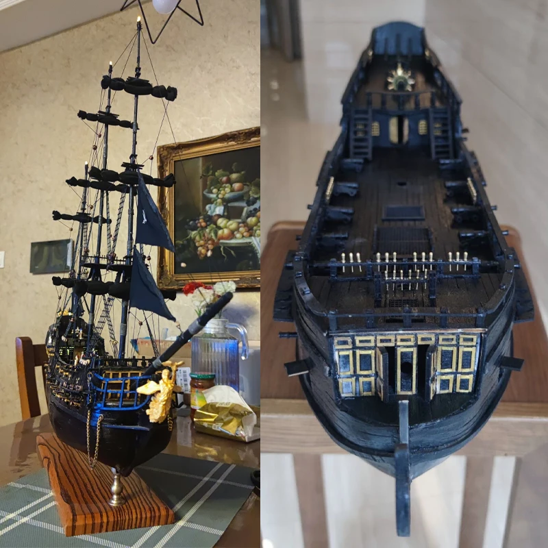 2022 Black Pearl Black Pearl Model Ship Material Model DIY Scene Ship Model Assembly