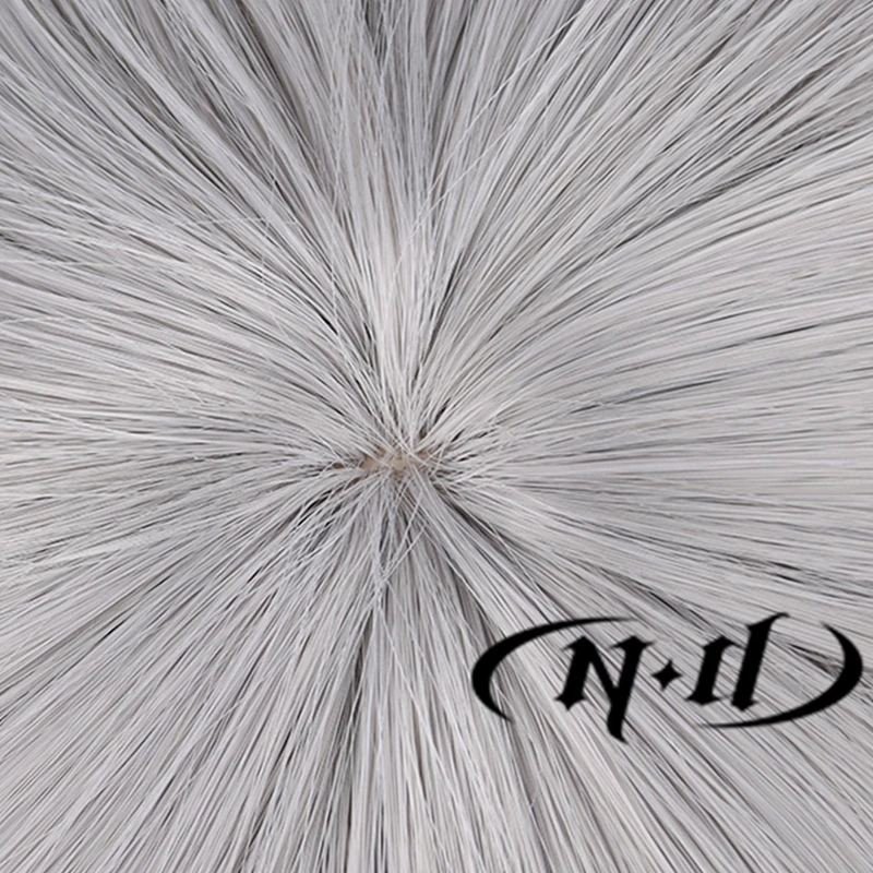 ND Shinsuke Kita تأثيري الباروكات Haikyu أنيمي تأثيري رمادي فاتح خصلات الشعر المستعار ل كوميك كون كوزر مقاومة للحرارة الاصطناعية عيد الميلاد