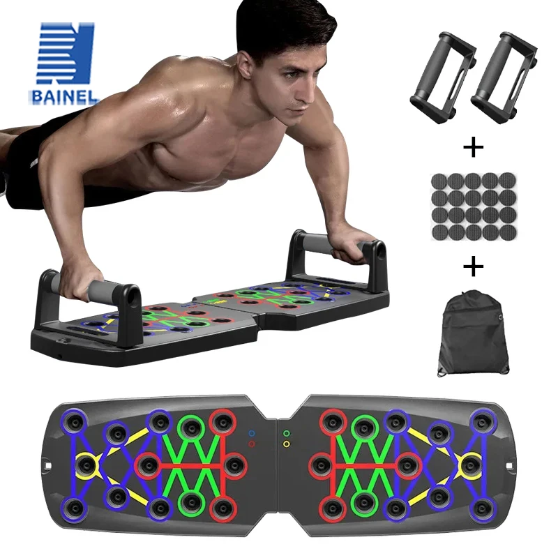 Push Up Board Portable Multi FunctionFoldable Workout Equipments Push Up Bar for Home Gym Equipment Bodybuilding Fitness Sports