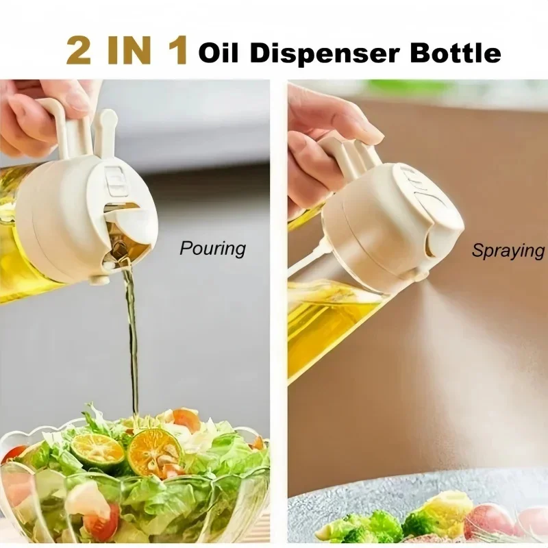 

2-in-1 Sprayer Empty Bottle Multifunctional Oil Bottle Outdoor Barbecue Camping Utensils Kitchen Tools Oil Container Dispenser