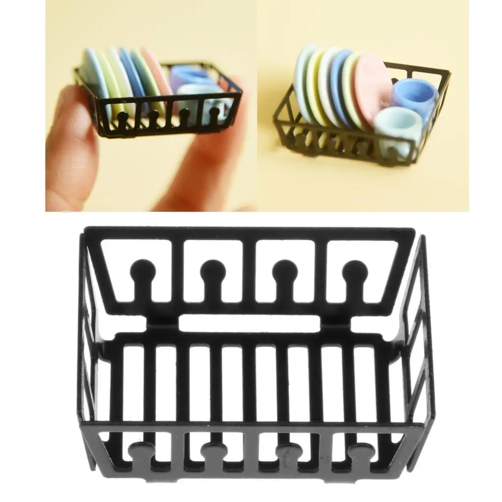 เฟอร์นิเจอร์บ้านตุ๊กตาขนาด 1:12 จานอาหารตกแต่งห้องรับประทานอาหารแบบจิ๋ว