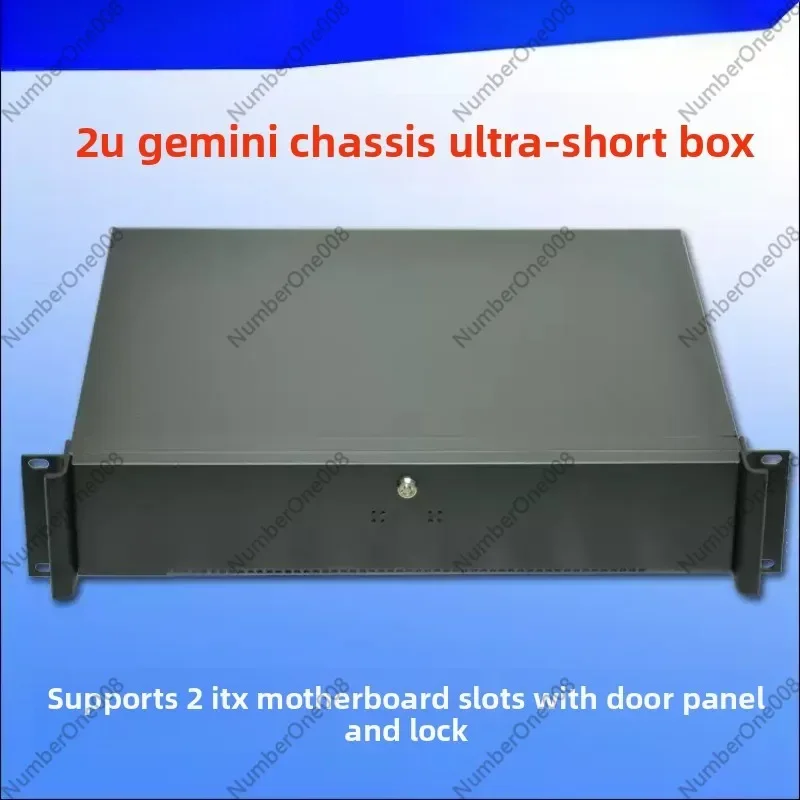 Ultra-short 2U360 Server Chassis 2U Dual Main Board Rackmount Case ITX Industrial Control Hot-swappable