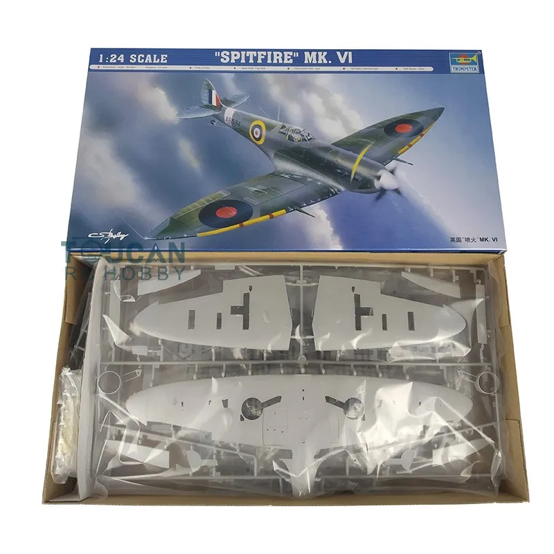 Trumpeter 02413 1/24 Scale British Spitfire MK VI Airplane Plastic Display Model Fighter Aircraft Building Kit TH05416 view 2