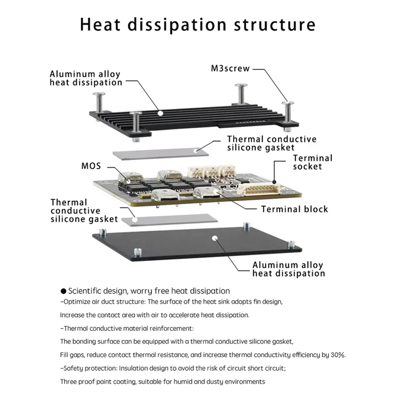 Charge And Discharge Battery Board 4S Battery Balance Board BMS Car Starter Battery Balance Boardabgi