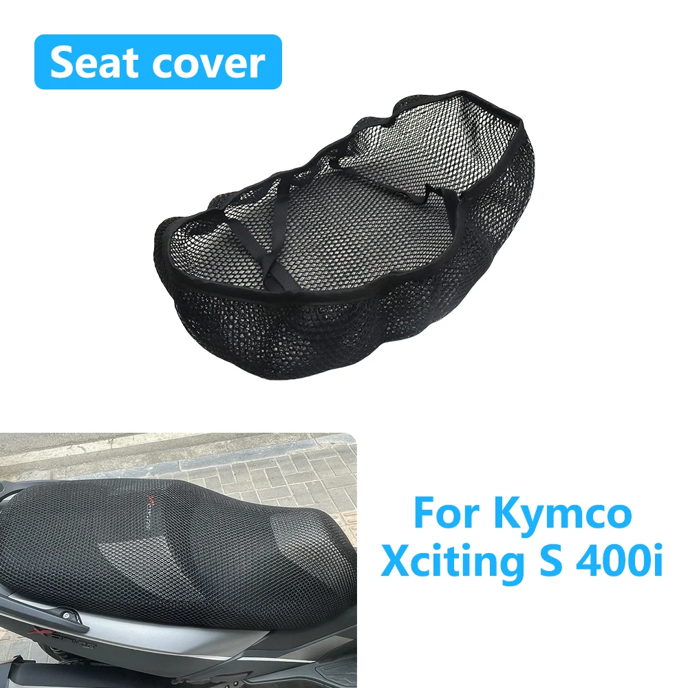 For Kymco Xciting S 400i S400 S 400 I Motorcycle Seat Cover 3D Mesh Fabric Seat Non-Slip Breathable Heat Insulation Protect