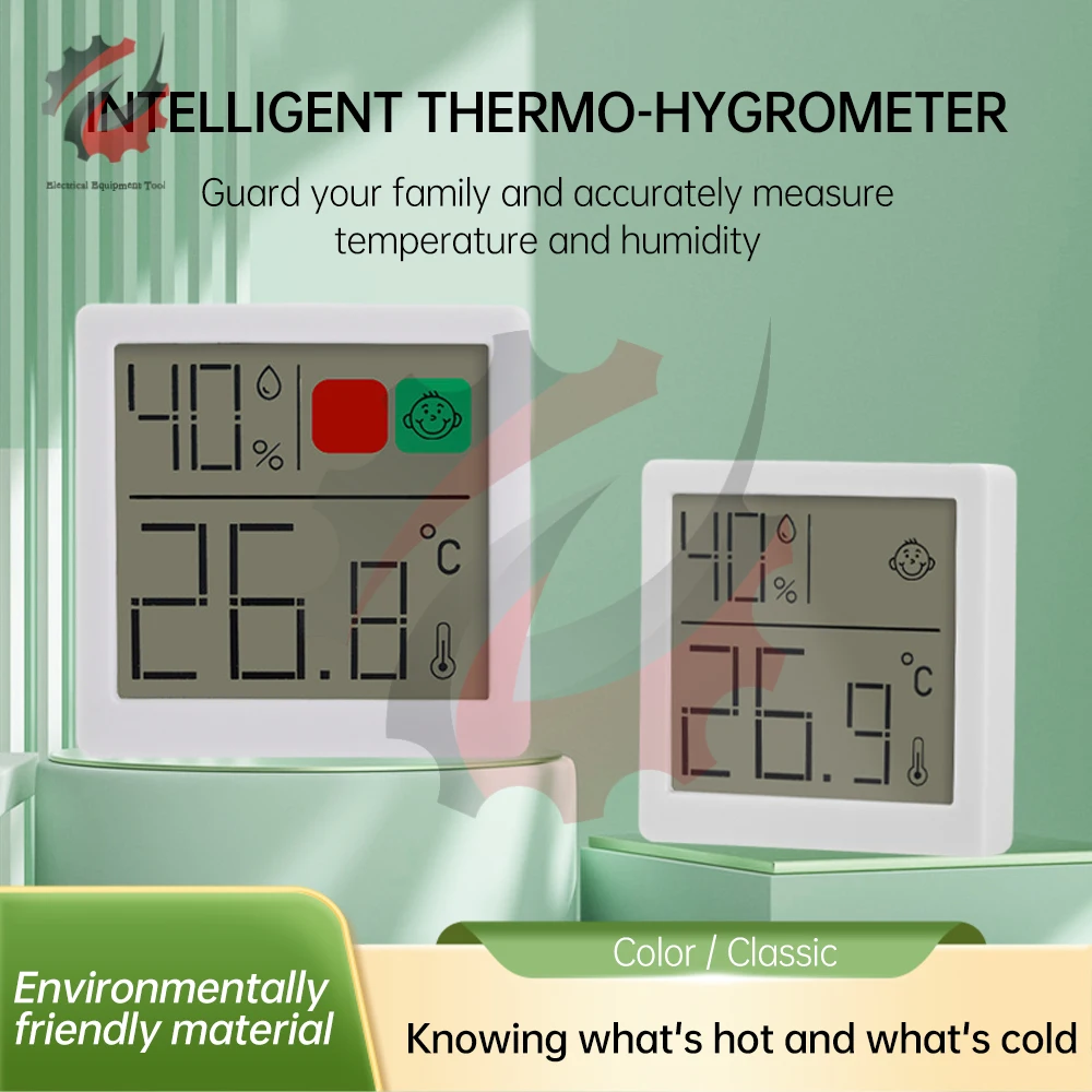 LCD Digital Thermo-hygrometer Indoor Thermometer Hygrometer Temperature and Humidity Meter Indoor Bedroom Weather Station