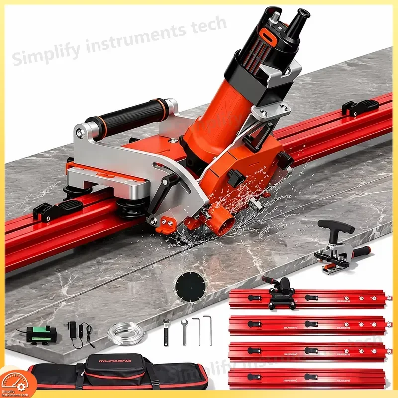 900W Water-Cooled Tile Cutting with 90° and 45° Angle Adjustment for Large Format Tiles Up to 3200mm