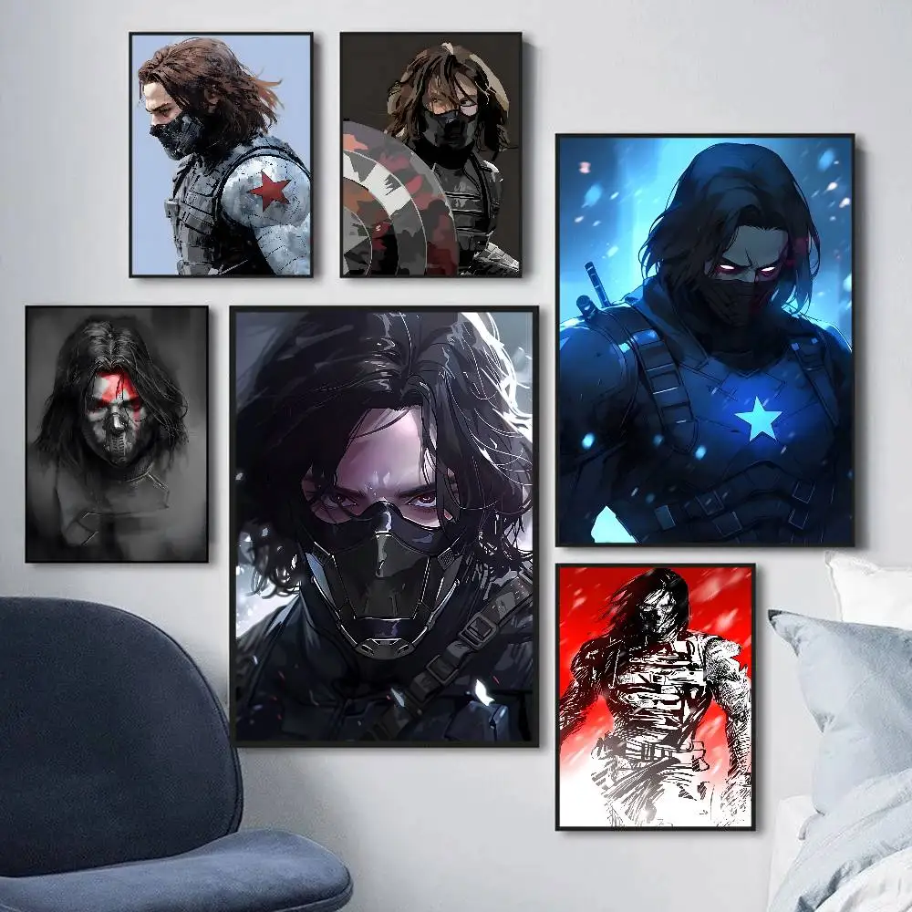 B-Buckys Barnes Winter S-Soldiers No Framed Whitepaper Poster Vintage Room Bar Cafe Decor Vintage Decorative Painting