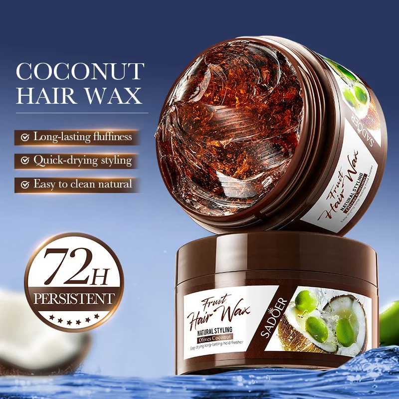 Fruit Hair Styling Wax Silver Gray Dynamic Styling Hair Wax Long-lasting Fluffiness Quick-drying Styling Easy To Clean Natural
