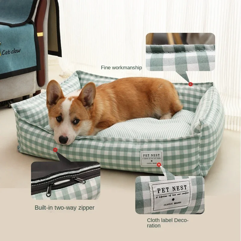 

1PC Soft Sofa Dog Beds Warm Pet Mat for Puppy Cool Cushion Dog Sleeping Nest Pet Bed Removable Cozy Cat House Baskets Kennel