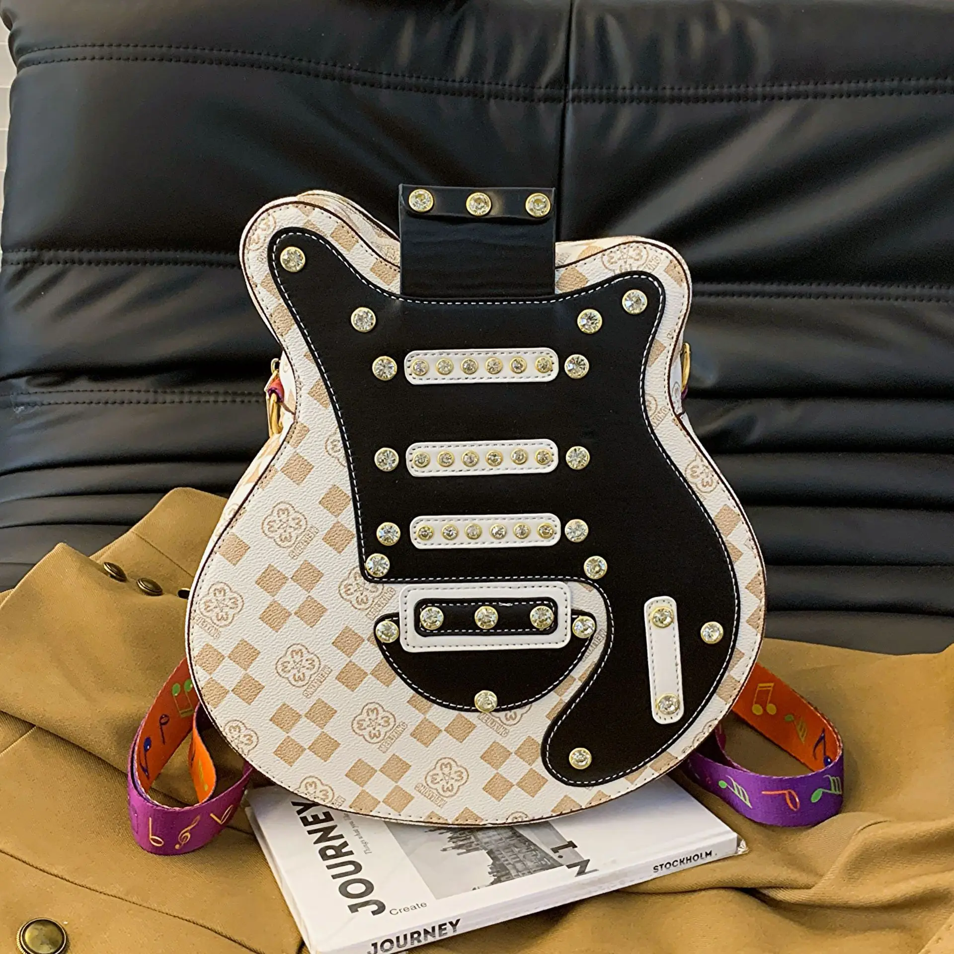 Bolso cruzado de estilo guitarra para mujer, bandolera con personalidad a la moda