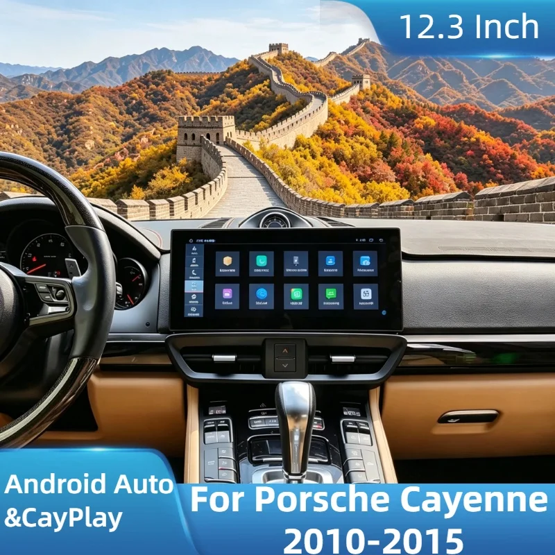 12.3''Carplay Android Auto For Porsche Cayenne 2010-2015 Car GPS Stereo Navigation Multimedia Player Radio Media Satnav HeadUnit