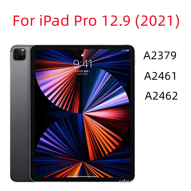 واقي شاشة لجهاز iPad Pro 12.9 2021 من الزجاج المقسى A2379 A2461 A2462 شاشة 12.9 بوصة طبقة حماية مضادة للخدش مجانًا